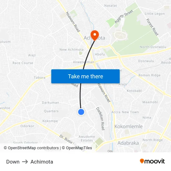 Down to Achimota map