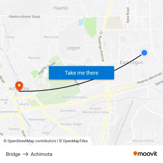 Bridge to Achimota map
