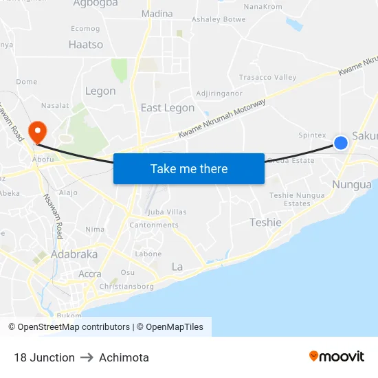 18 Junction to Achimota map