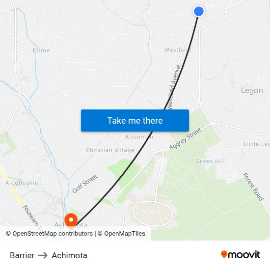 Barrier to Achimota map