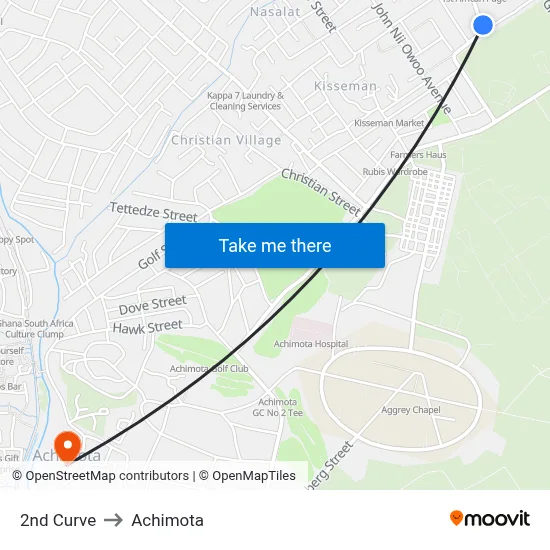 2nd Curve to Achimota map