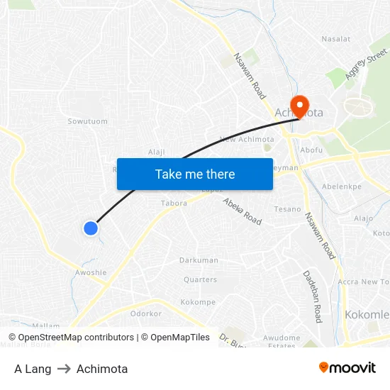 A Lang to Achimota map