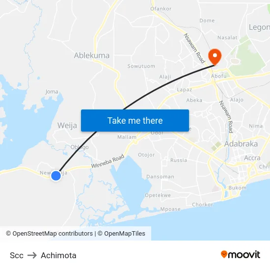 Scc to Achimota map