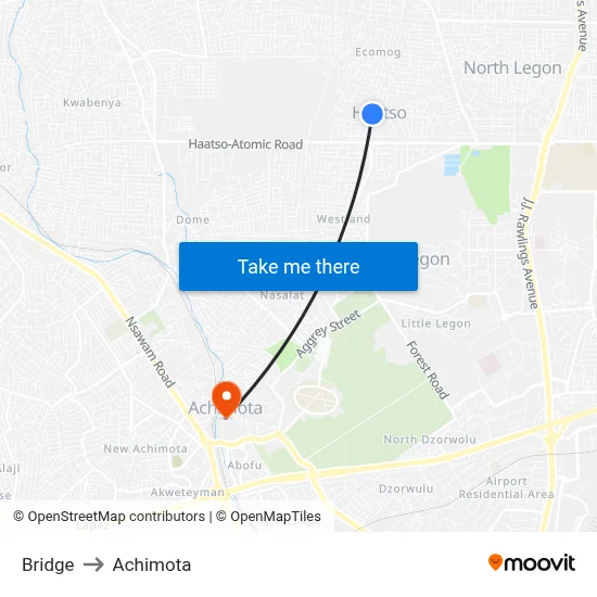Bridge to Achimota map