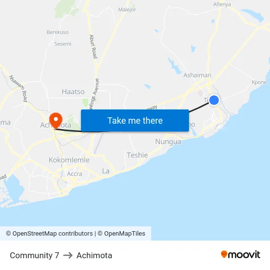 Community 7 to Achimota map