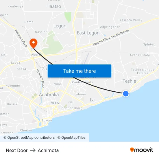 Next Door to Achimota map