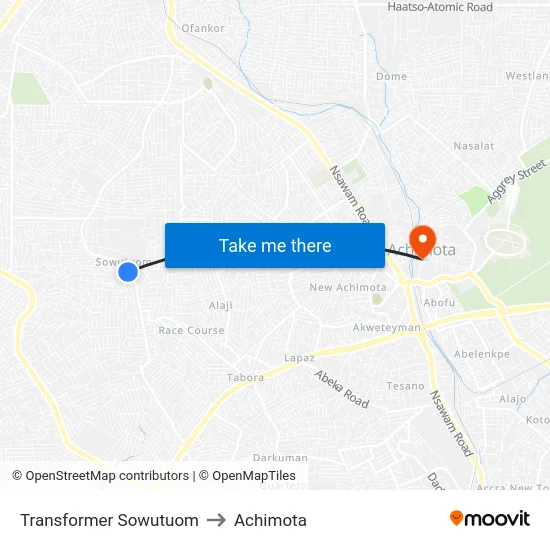 Transformer Sowutuom to Achimota map