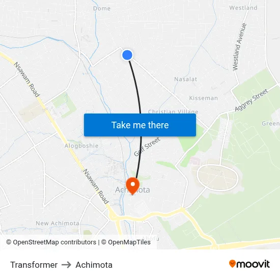 Transformer to Achimota map