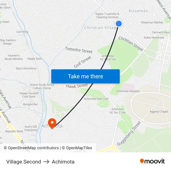 Village Second to Achimota map
