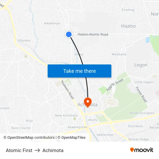 Atomic First to Achimota map