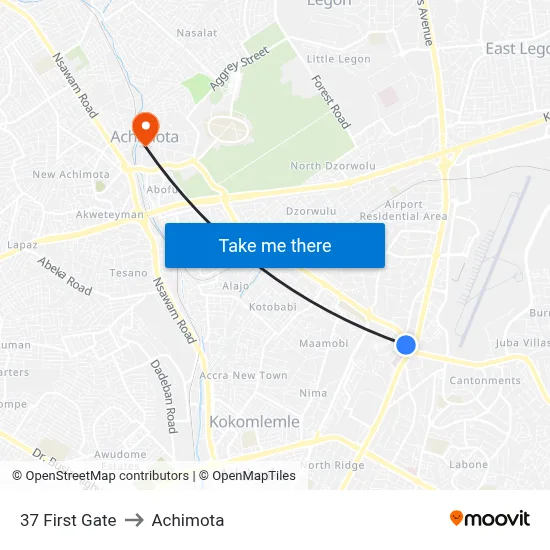 37 First Gate to Achimota map