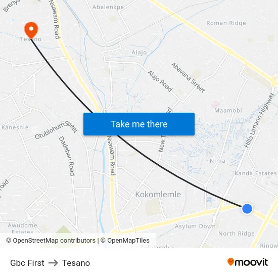 Gbc First to Tesano map