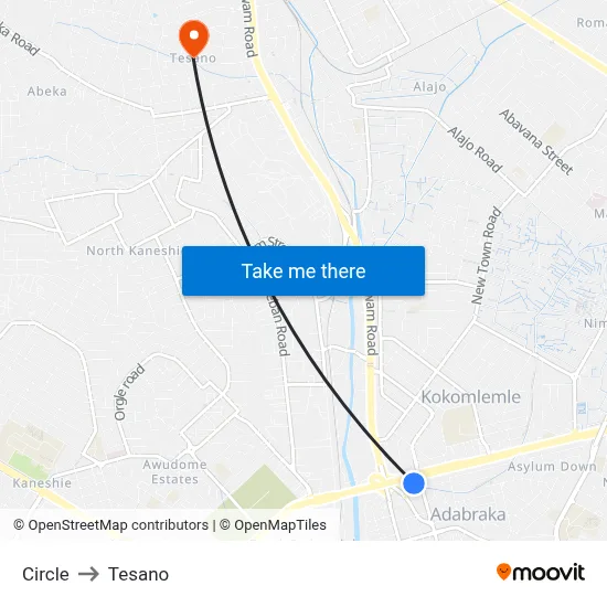 Circle to Tesano map