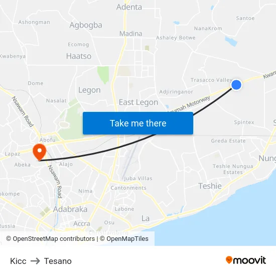 Kicc to Tesano map
