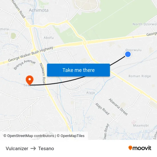 Vulcanizer to Tesano map