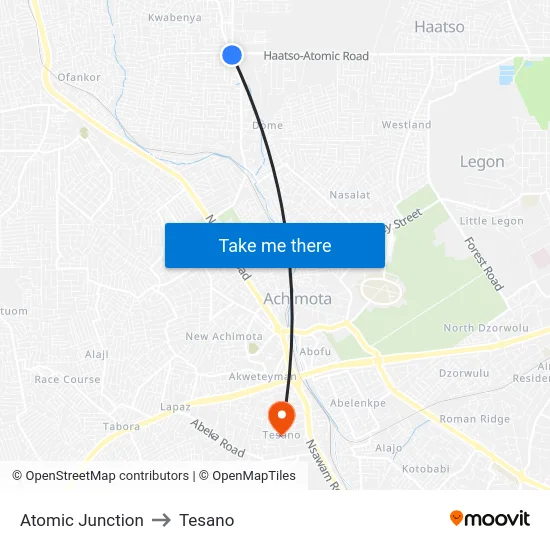 Atomic Junction to Tesano map