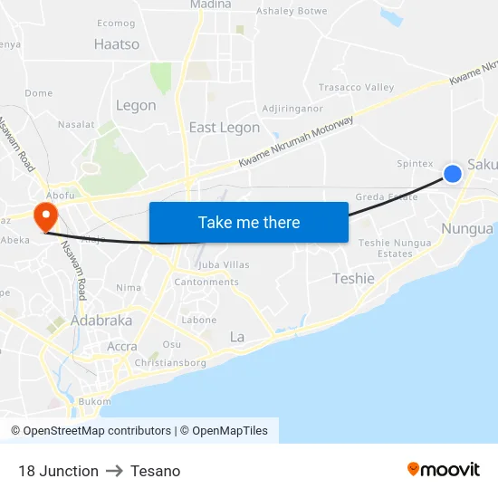 18 Junction to Tesano map