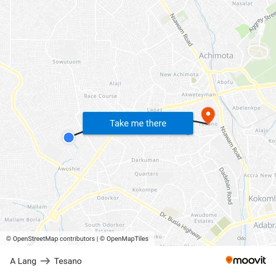 A Lang to Tesano map