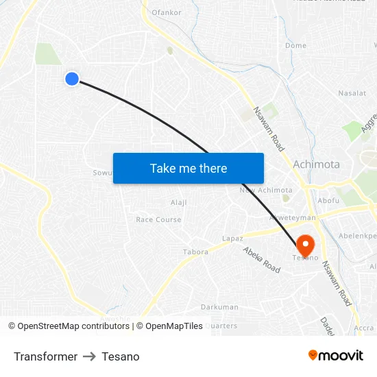 Transformer to Tesano map