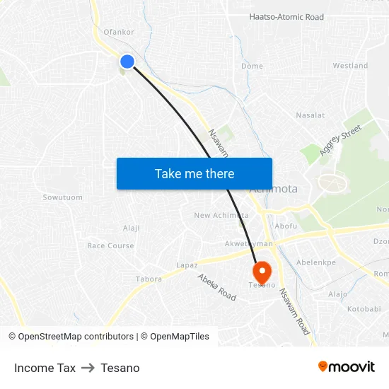 Income Tax to Tesano map