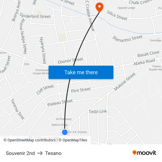 Souvenir 2nd to Tesano map