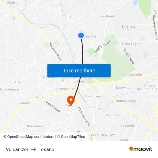 Vulcanizer to Tesano map