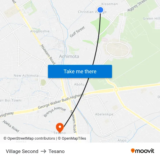 Village Second to Tesano map