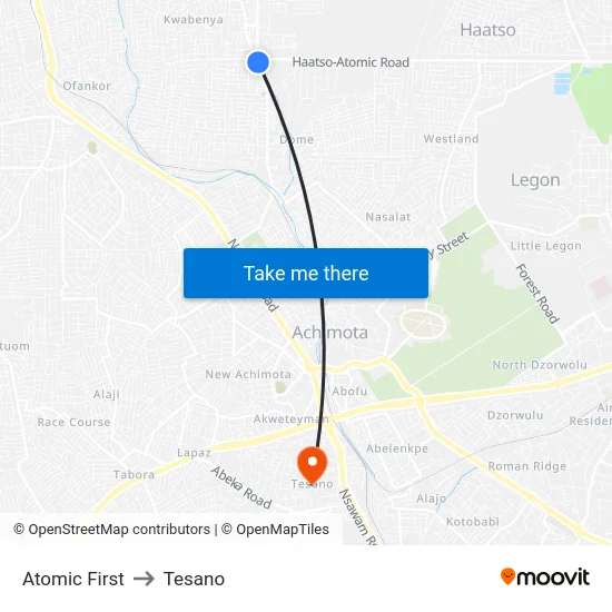 Atomic First to Tesano map