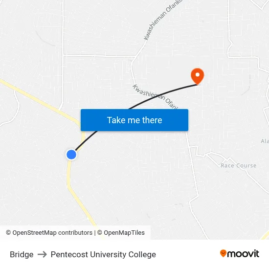Bridge to Pentecost University College map
