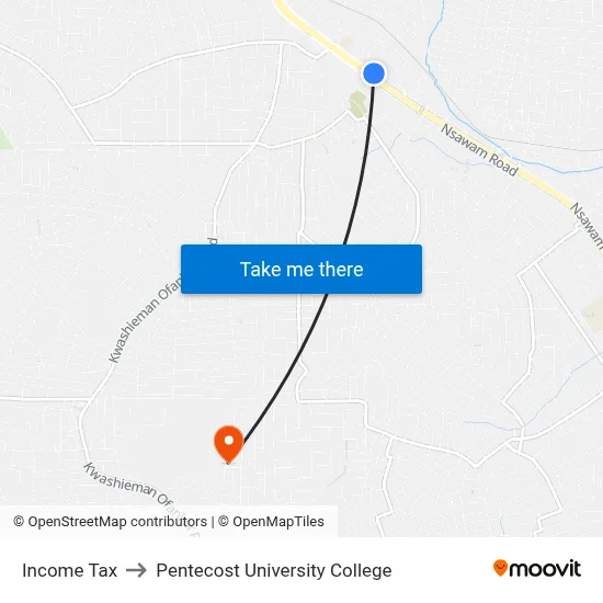 Income Tax to Pentecost University College map
