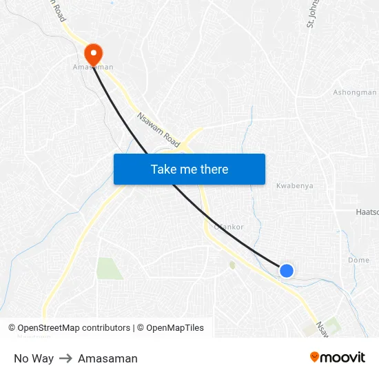 No Way to Amasaman map