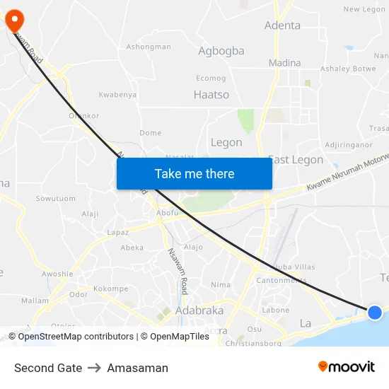Second Gate to Amasaman map