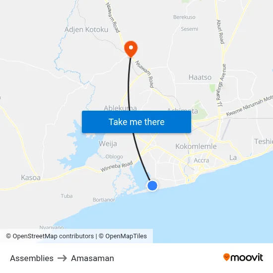 Assemblies to Amasaman map