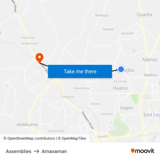 Assemblies to Amasaman map