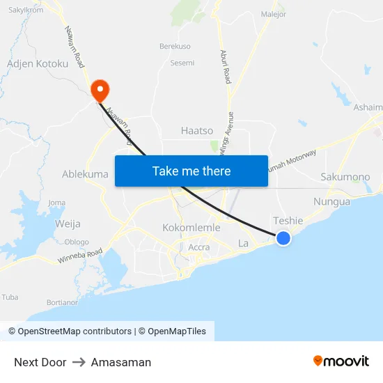 Next Door to Amasaman map