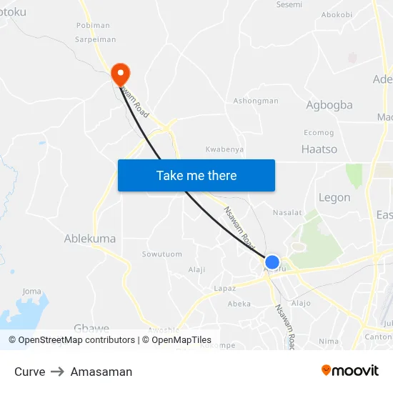 Curve to Amasaman map