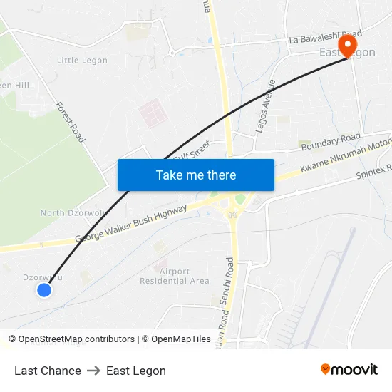 Last Chance to East Legon map