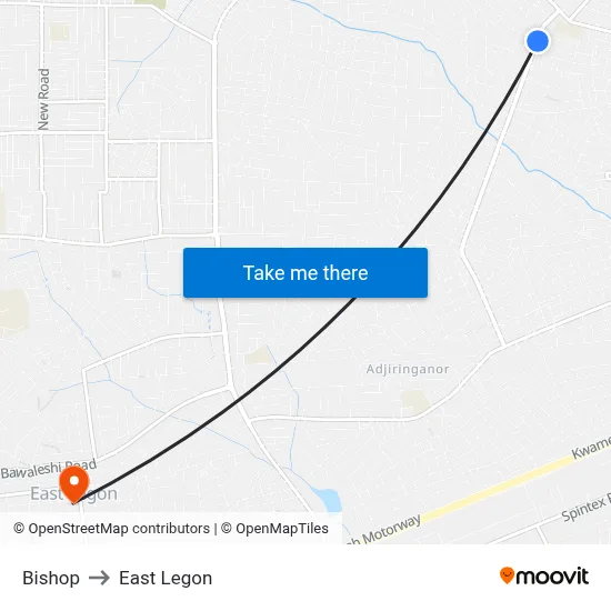 Bishop to East Legon map