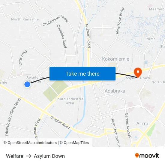 Welfare to Asylum Down map