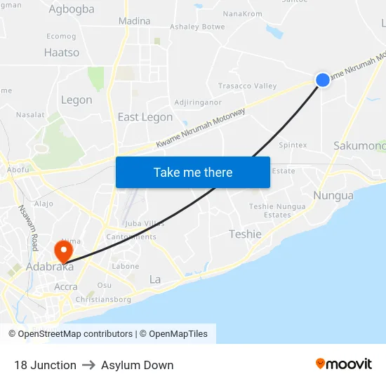 18 Junction to Asylum Down map