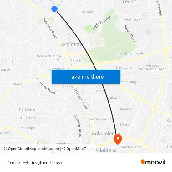 Dome to Asylum Down map