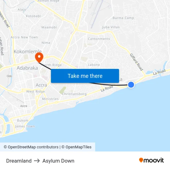 Dreamland to Asylum Down map