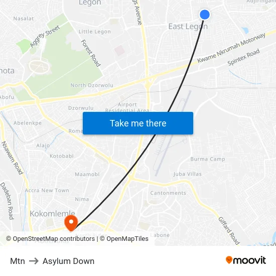 Mtn to Asylum Down map