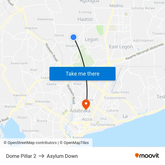 Dome Pillar 2 to Asylum Down map