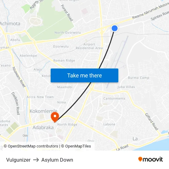 Vulgunizer to Asylum Down map