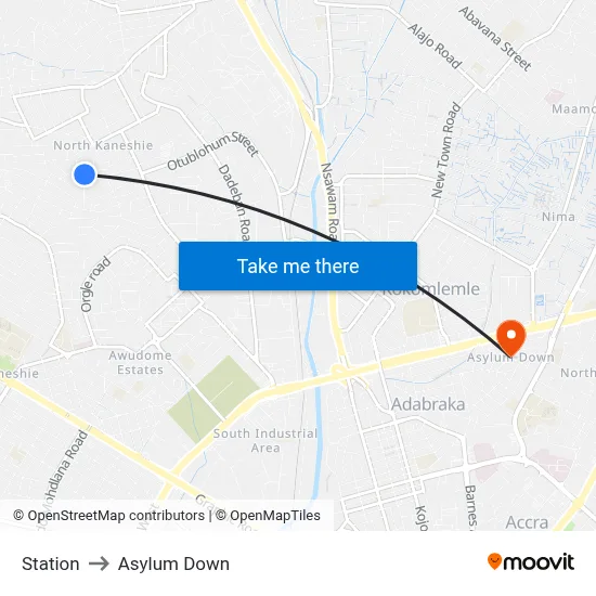 Station to Asylum Down map