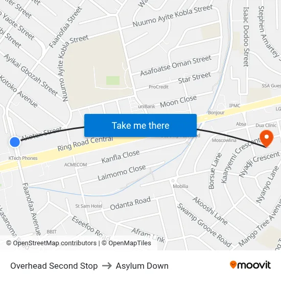 Overhead Second Stop to Asylum Down map