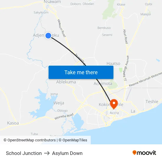 School Junction to Asylum Down map
