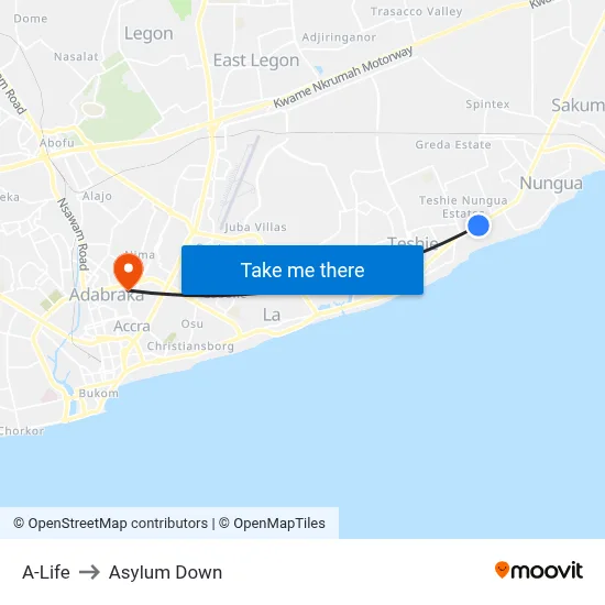A-Life to Asylum Down map