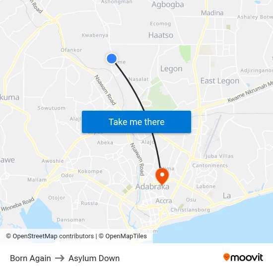 Born Again to Asylum Down map